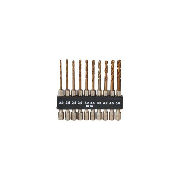 GREATTOOL 10PCS ステンレス用ミドルタイプ コバルトドリル GTCM-10 4904781381227（直送品）