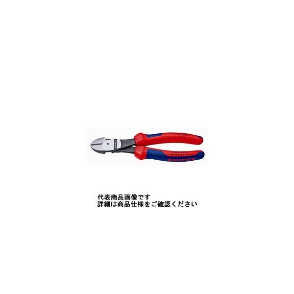 KNIPEX 強力型斜ニッパー(硬線用) (SB) 7402ー180 7402-180 1丁(1個