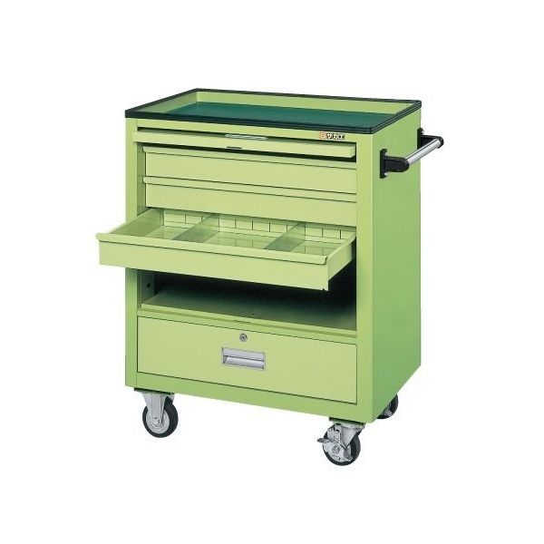 サカエ エスエスワゴン(中量タイプ/均等耐荷重280kg/ゴム車/H880mm/移動式) SSーA3N 1台（直送品）