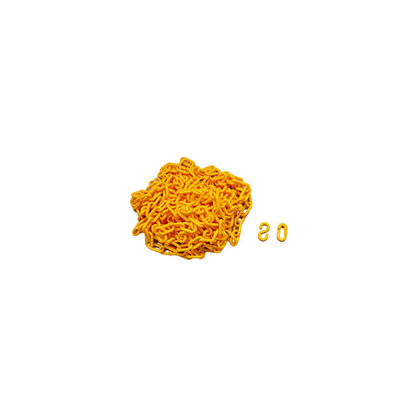 ハイロジック プラスチックチェーン#6×3m黄色スクリージョイント付 00096100-001 1セット（直送品）