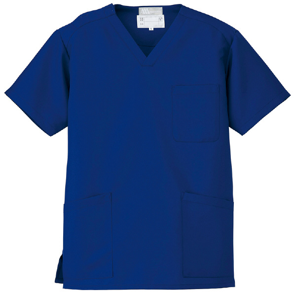 AITOZ（アイトス） スクラブ（男女兼用） 医療白衣 半袖 ブルー 3L 861400-006（直送品）