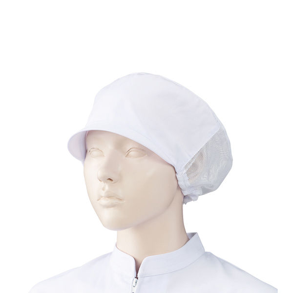 【衛生帽子・キャップ】 KAZEN カゼン 天井メッシュ帽子 482-34 ホワイト F 2枚入
