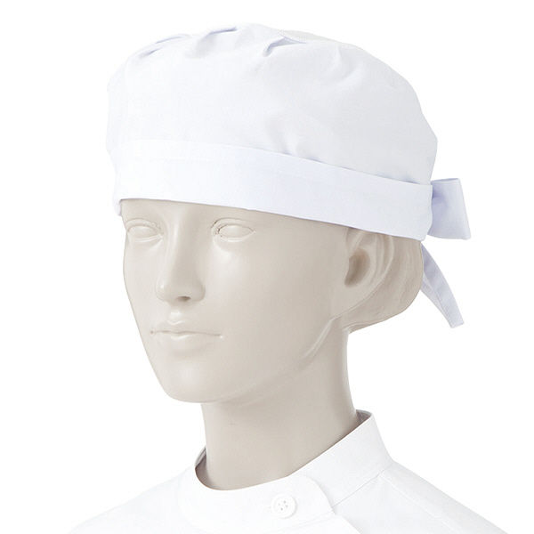 ＫＡＺＥＮ 介護帽子（トップメッシュ／2枚入） 198-30 ホワイト フリーサイズ 医療介護現場向け雑貨 　（直送品）