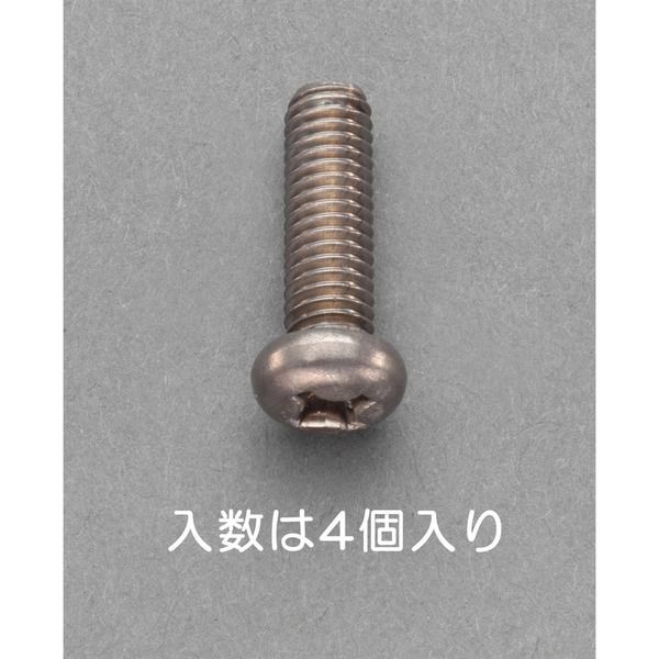 エスコ M5x25mm 鍋頭小ねじ(チタン/4本) EA949NY-525A 1セット(40本:4本×10袋)（直送品）