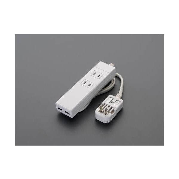 エスコ AC240V 海外用マルチ変換タップ[USBポート付] EA940CD-88 1セット(2個)（直送品）