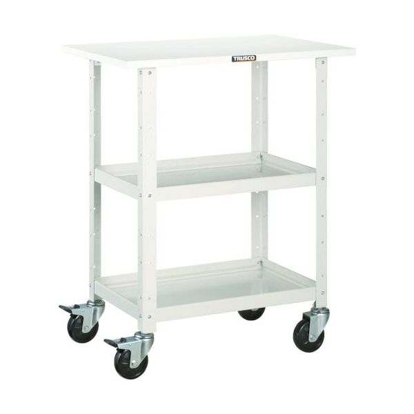 トラスコ中山 TRUSCO ツールワゴン バーディワゴン 600X400 天板付 ホワイト BDW-962T-W 1台 450-1578（直送品）
