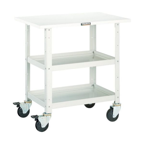 トラスコ中山 TRUSCO ツールワゴン バーディワゴン 600X400 天板付 ホワイト BDW-762T-W 1台 450-1411（直送品）