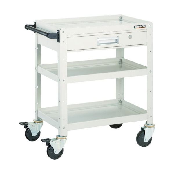 トラスコ中山 TRUSCO ツールワゴン バーディワゴン 600X400 引出付 ホワイト BDW-763V-W 1台 450-1454（直送品）