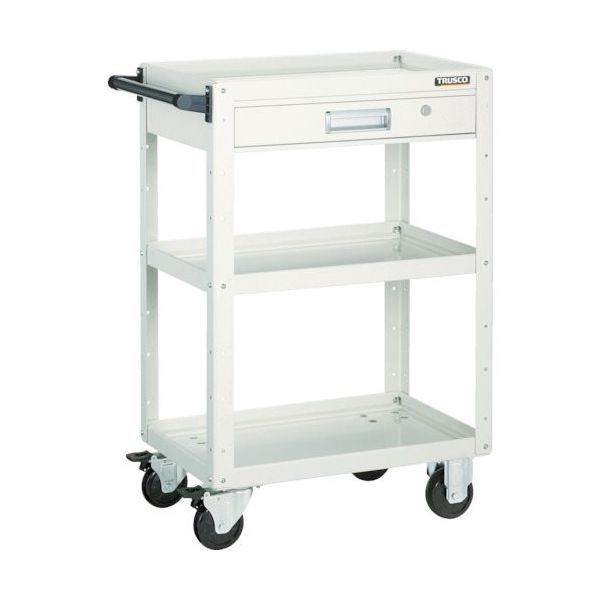 トラスコ中山 TRUSCO ツールワゴン イーグルワゴン 750X500XH880 引出付 ホワイト EGW-973V-W 1台（直送品）