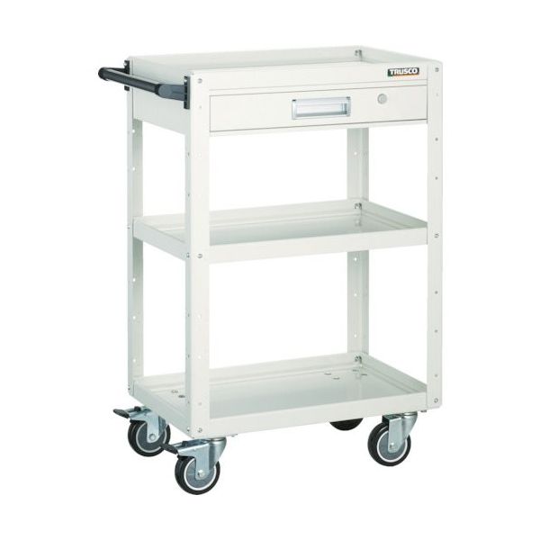 TRUSCO ツールワゴン イーグルワゴン 600×400×H740 引出付 ウレタン4輪自在 ホワイト EGW-763VUJ-W 1台（直送品）