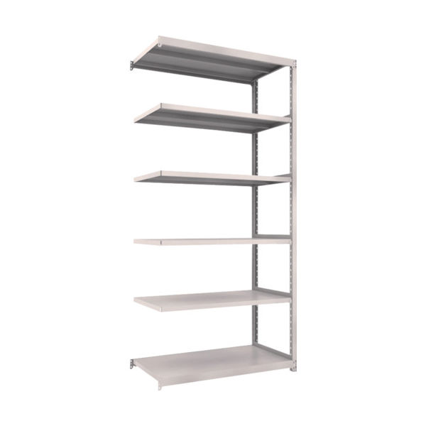 TRUSCO スチールラック M2型軽中量棚 1160×600×H2400 6段 連結 ネオグレー M2-8466B NG 1セット(1個)（直送品）