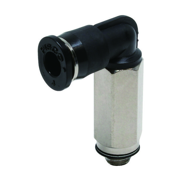 日本ピスコ ピスコ チューブフィッティングミニ ロングエルボ チューブ4 接続口径M5×0.8 PLL4-M5M 1個 442-7599（直送品）