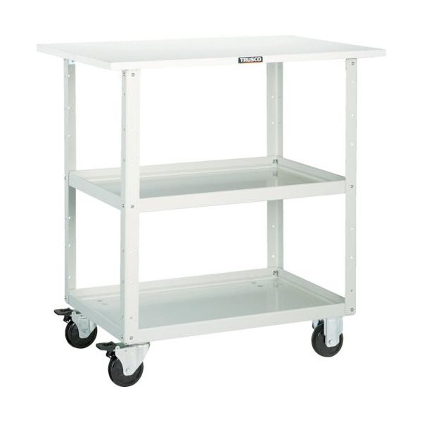 トラスコ中山 TRUSCO ツールワゴン イーグルワゴン 600X400XH880 天板付 ホワイト EGW-962T-W 1台（直送品）