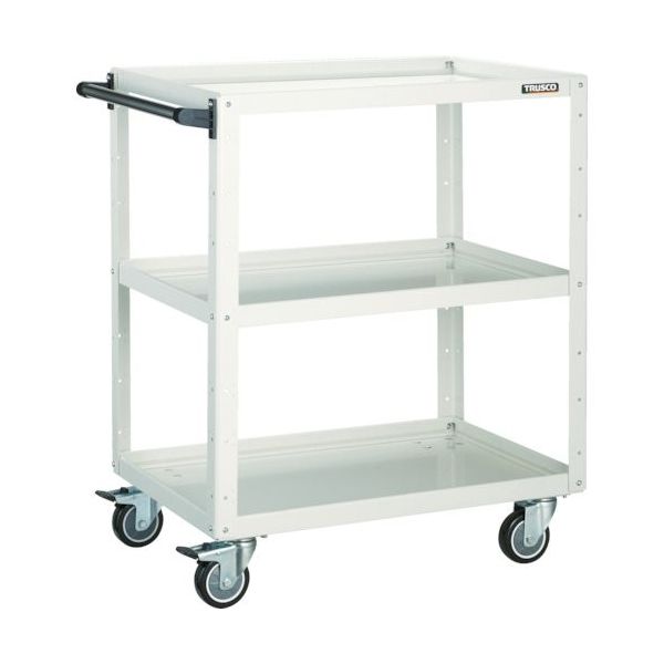 トラスコ中山 TRUSCO ツールワゴン イーグルワゴン 750×500×H880 ウレタン4輪自在 ホワイト EGW-973UJ-W 1台（直送品）