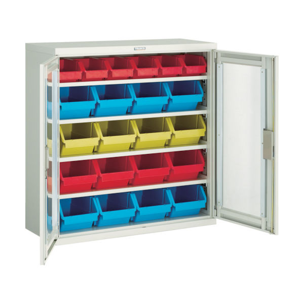 トラスコ中山 TRUSCO コンテナラックケース バンラックケース M型 両開き扉 コンテナ入 H880 T304M-A 1台（直送品）