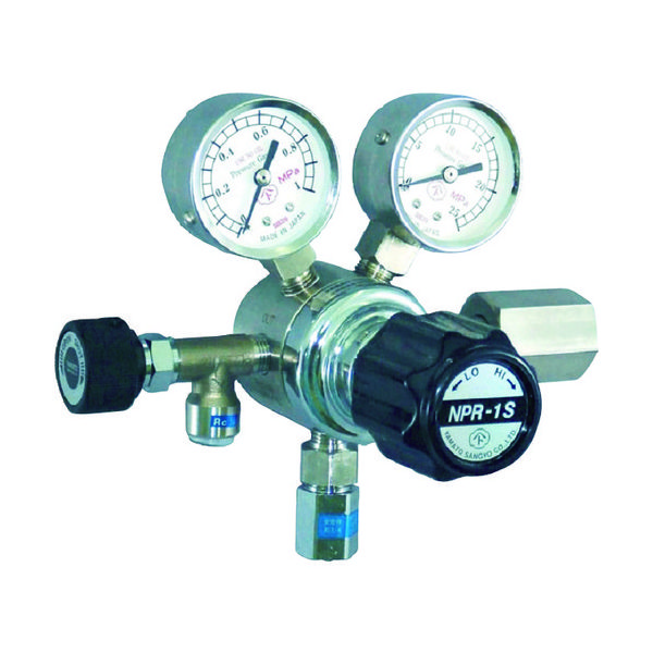 ヤマト産業 ヤマト ガス調整器 分析機用圧力調整器 NPRー1S ヘリウム NPR-1S-R-13N01-2210-F-HE 1個(1台)（直送品）