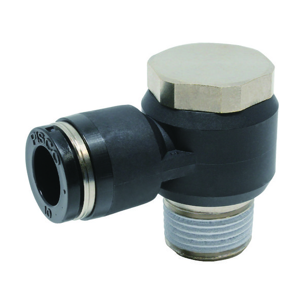 日本ピスコ ピスコ チューブフィッティング ユニバーサルエルボチューブ0ネジ03 PH10-03 1個 442-7033（直送品）