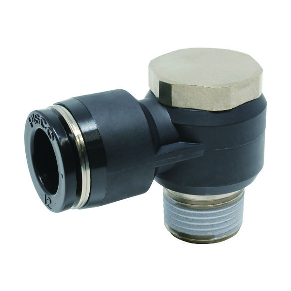 日本ピスコ ピスコ チューブフィッティング ユニバーサルエルボチューブ2ネジ03 PH12-03 1個 442-7041（直送品）