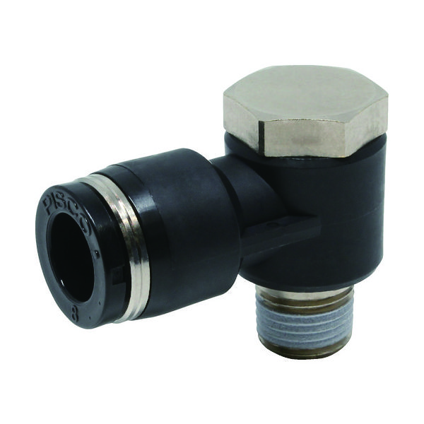 日本ピスコ ピスコ チューブフィッティング ユニバーサルエルボチューブ8ネジ01 PH8-01 1個 442-7114（直送品）