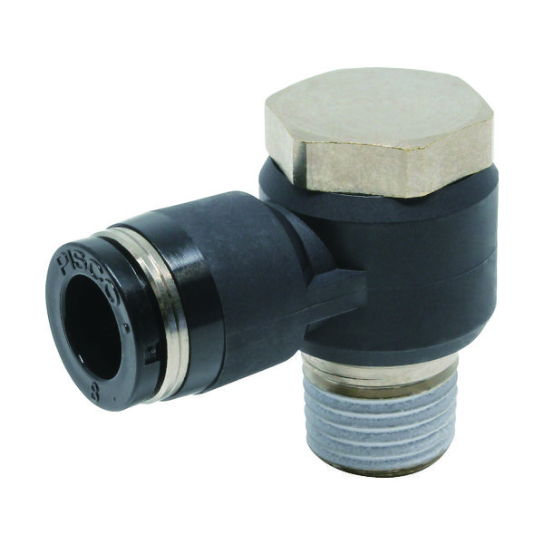 日本ピスコ ピスコ チューブフィッティング ユニバーサルエルボチューブ8ネジ02 PH8-02 1個 442-7122（直送品）