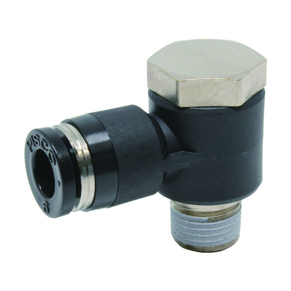 日本ピスコ ピスコ チューブフィッティング ユニバーサルエルボチューブ6ネジ01 PH6-01 1個 442-7076（直送品）