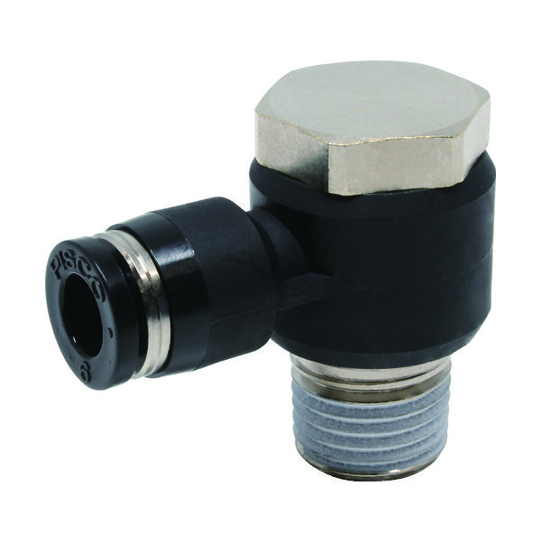 日本ピスコ ピスコ チューブフィッティング ユニバーサルエルボチューブ6ネジ02 PH6-02 1個 442-7084（直送品）