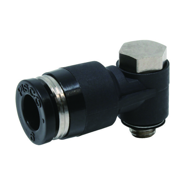 日本ピスコ ピスコ チューブフィッティング ユニバーサルエルボチューブ6ネジM5 PH6-M5 1個 442-7092（直送品）