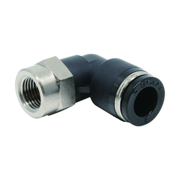 日本ピスコ ピスコ チューブフィッティング メスエルボチューブ8ネジR1/8 PLF8-01 1個 442-7408（直送品）