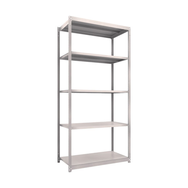 TRUSCO スチールラック M1.5型軽中量棚 1160X595XH2400 5段単体 ネオグレー M1.5-8465 NG（直送品）