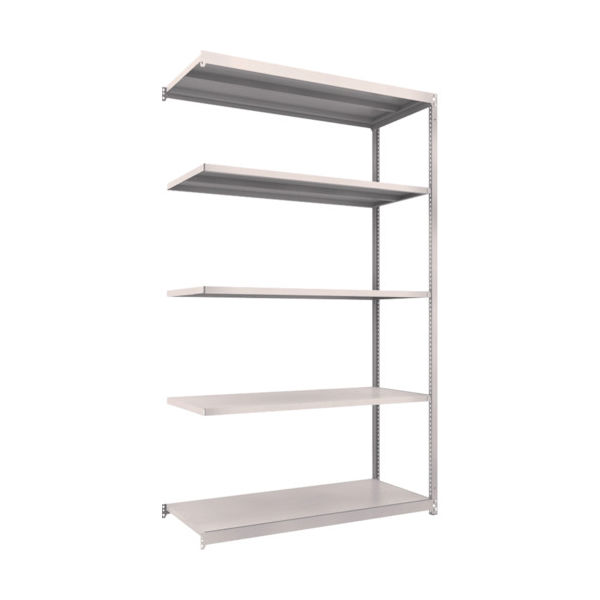 TRUSCO スチールラック M1.5型軽中量棚 1460X595XH2400 5段連結 ネオグレー M1.5-8565B NG（直送品）