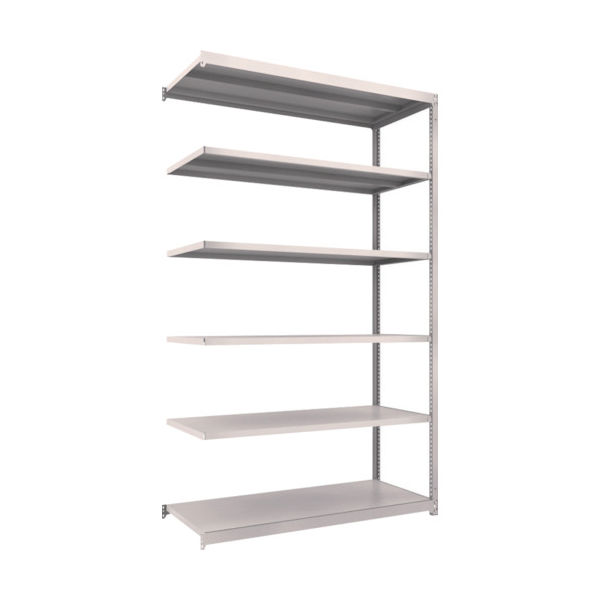 TRUSCO スチールラック M1.5型軽中量棚 1460×595×H2400 6段連結 ネオグレー M1.5-8566B NG（直送品）