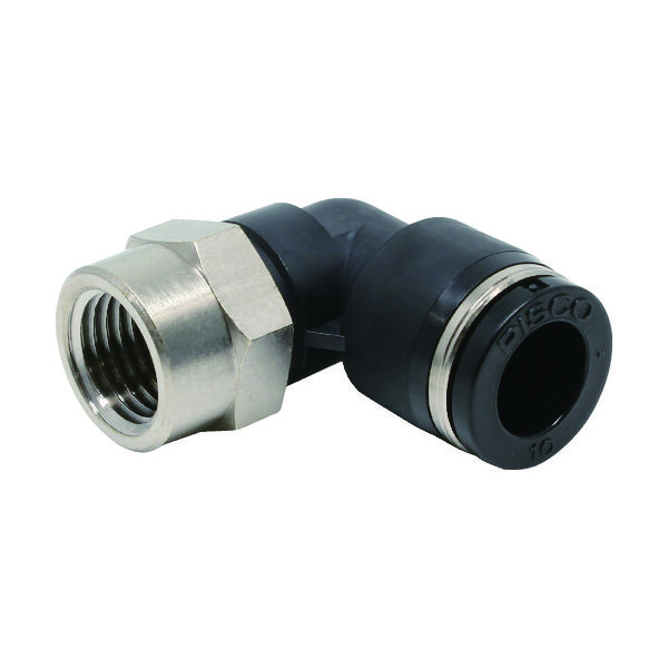 日本ピスコ ピスコ チューブフィッティング メスエルボチューブ10ネジR1/4 PLF10-02 1個 442-7301（直送品）