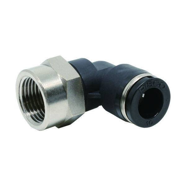 日本ピスコ ピスコ チューブフィッティング メスエルボチューブ10ネジR3/8 PLF10-03 1個 442-7319（直送品）