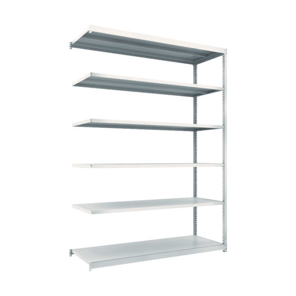 TRUSCO スチールラック M1.5型軽中量棚 1760×595×H2400 6段連結 ネオグレー M1.5-8666B NG（直送品）