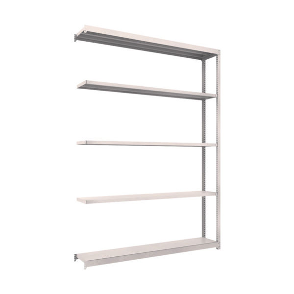 TRUSCO スチールラック M1.5型軽中量棚 1760X295XH2400 5段連結 ネオグレー M1.5-8635B NG（直送品）