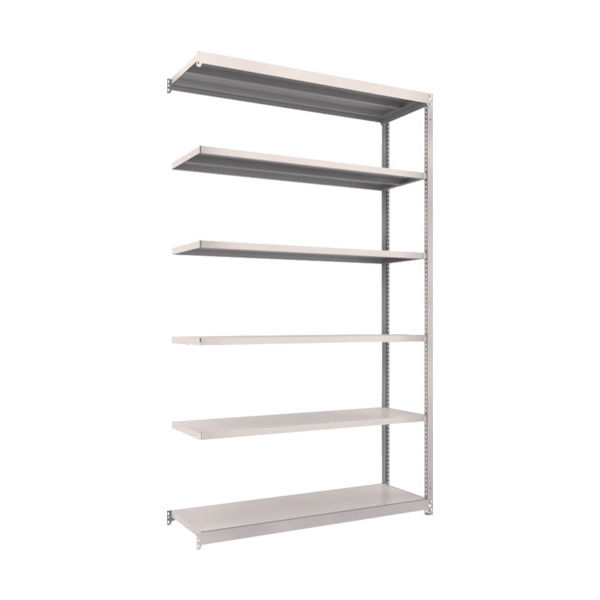 TRUSCO スチールラック M1.5型軽中量棚 1460×445×H2400 6段連結 ネオグレー M1.5-8546B NG（直送品）