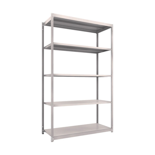 TRUSCO スチールラック M1.5型軽中量棚 1460X595XH2400 5段単体 ネオグレー M1.5-8565 NG（直送品）