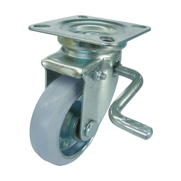 トラスコ中山 TRUSCO 耐油性ゴムキャスター 自在ダブルストッパー付Φ100 TYOJB-100A 1個 450-9790（直送品）