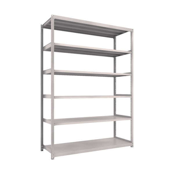 TRUSCO スチールラック M2型軽中量棚 1760×600×H2400 6段 単体 ネオグレー M2-8666 NG 1セット(1個)（直送品）