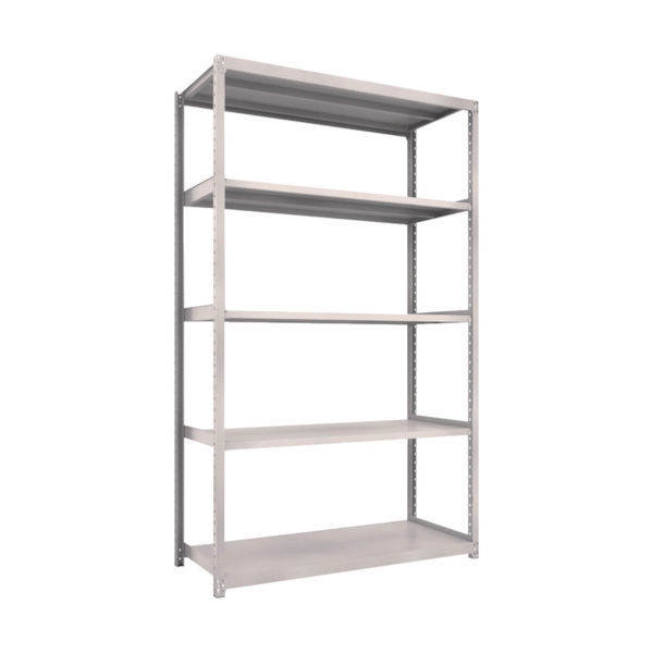 TRUSCO スチールラック M2型軽中量棚 1460X600XH2400 5段 単体 ネオグレー M2-8565 NG 1セット(1個)（直送品）