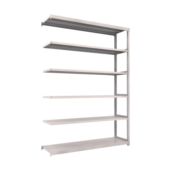 TRUSCO スチールラック M2型軽中量棚 1760×450×H2400 6段 連結 ネオグレー M2-8646B NG 1セット(1個)（直送品）