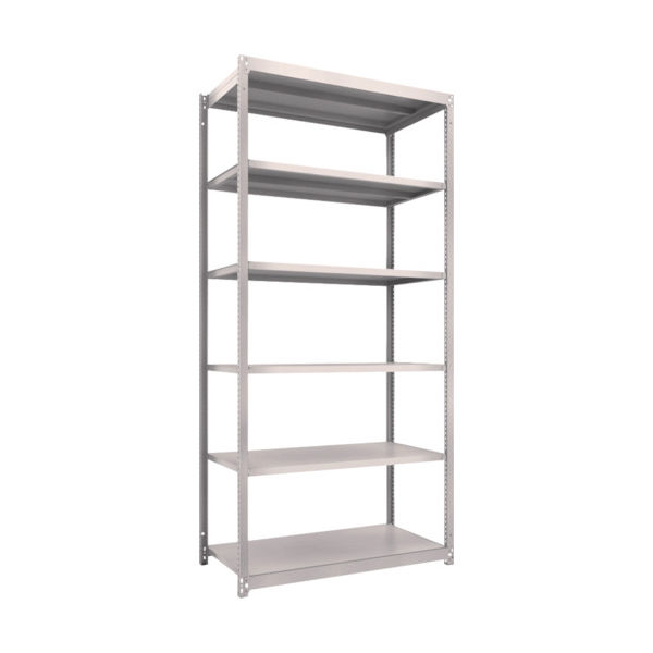 TRUSCO スチールラック M1.5型軽中量棚 1160×595×H2400 6段単体 ネオグレー M1.5-8466 NG（直送品）