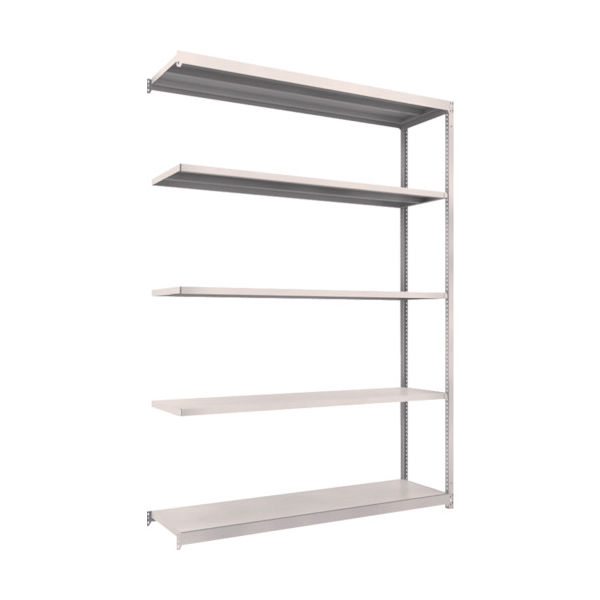 TRUSCO スチールラック M1.5型軽中量棚 1760X445XH2400 5段連結 ネオグレー M1.5-8645B NG（直送品）