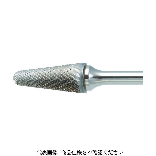 トラスコ中山 TRUSCO 超硬バー テーパー型 φ9.5X刃長27X軸6 ロング シングル TB7C095SL150 1本（直送品）