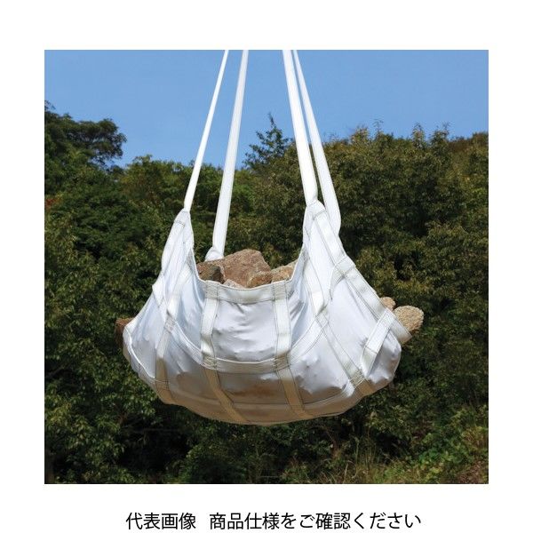 明大 ロックスリング マスク形ベルトモッコ 1400×1400 (シートあり) BM4H-14 1枚 433-8243（直送品）