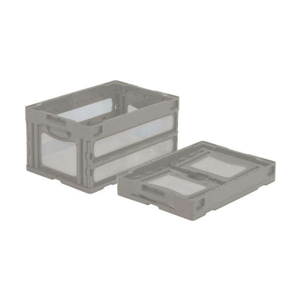 三甲 サンコー 折りたたみコンテナー 559040 マドコンO―40B ライトグレー SKO-O-40B-GLL 1個 439-1187（直送品）