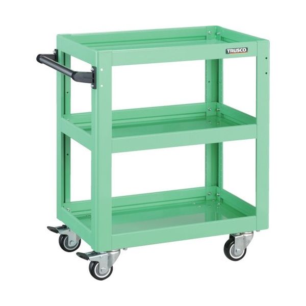 TRUSCO ツールワゴン ドルフィン 600×400 4輪自在 ウレタン車輪 ヤンググリーン DLWS-763UJ-YG 1台（直送品）