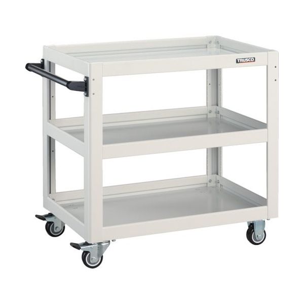 トラスコ中山 TRUSCO ツールワゴン ドルフィン 750×500 ウレタン車輪 ホワイト DLWS-773U-W 1台 454-7799（直送品）