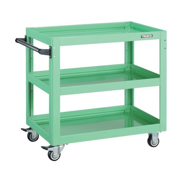 トラスコ中山 TRUSCO ツールワゴン ドルフィン 750×500 ウレタン車輪 ヤンググリーン DLWS-773U-YG 1台（直送品）