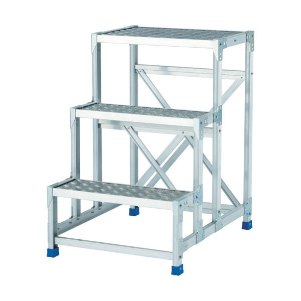 アルインコ 作業台(天板縞板タイプ)2段 CSBC256S 1台(1個) 443-9911（直送品）